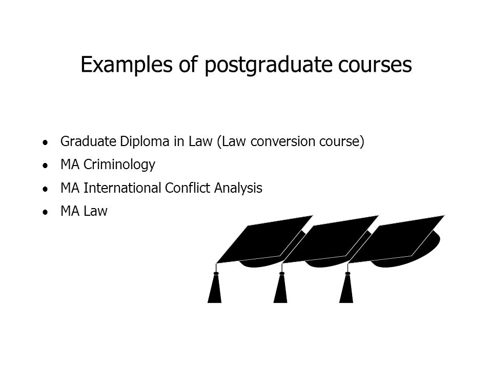 Examples of postgraduate courses