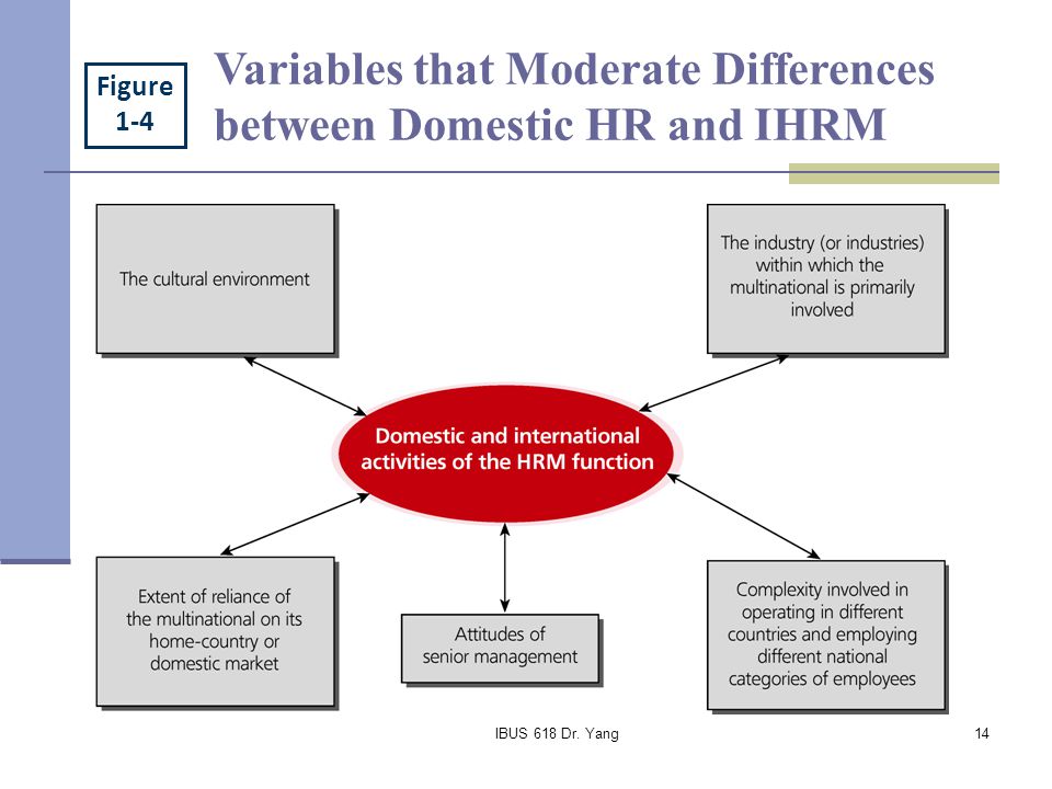 Variables that Moderate Differences between Domestic HR and IHRM