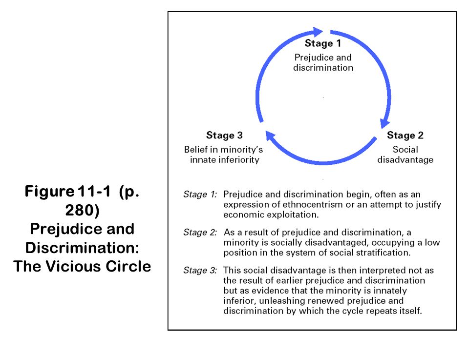 Figure 11-1 (p. 280) Prejudice and Discrimination: The Vicious Circle