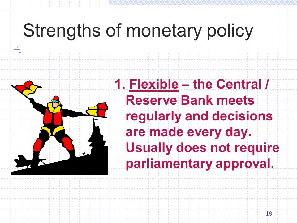 Strengths of monetary policy