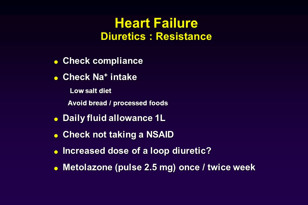 Heart Failure Diuretics : Resistance