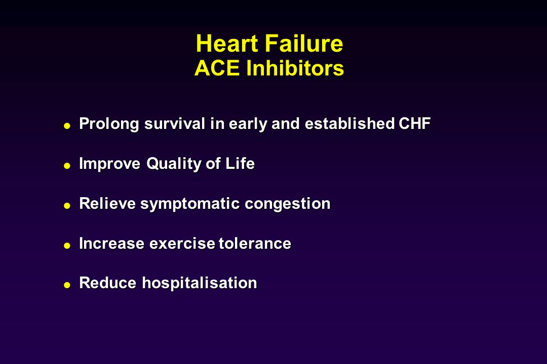 Heart Failure ACE Inhibitors