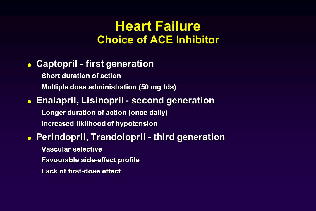 Heart Failure Choice of ACE Inhibitor