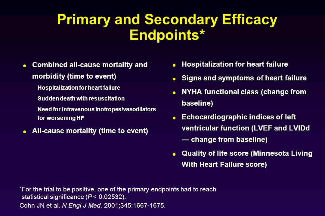 Primary and Secondary Efficacy Endpoints*