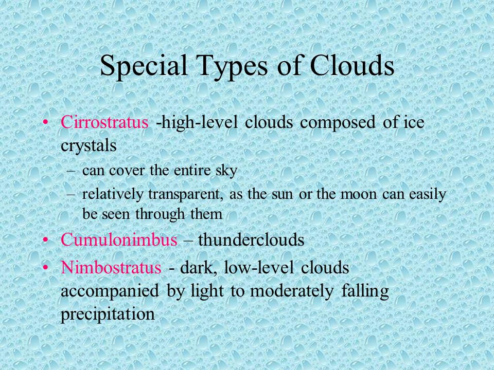 Special Types of Clouds