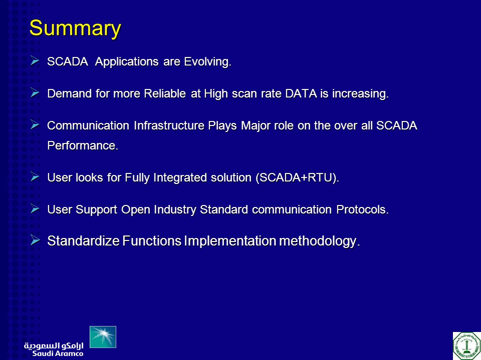 Summary Standardize Functions Implementation methodology.