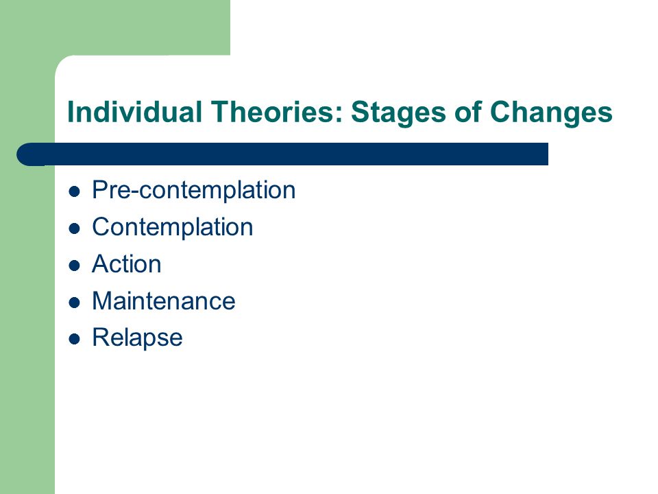 Individual Theories: Stages of Changes