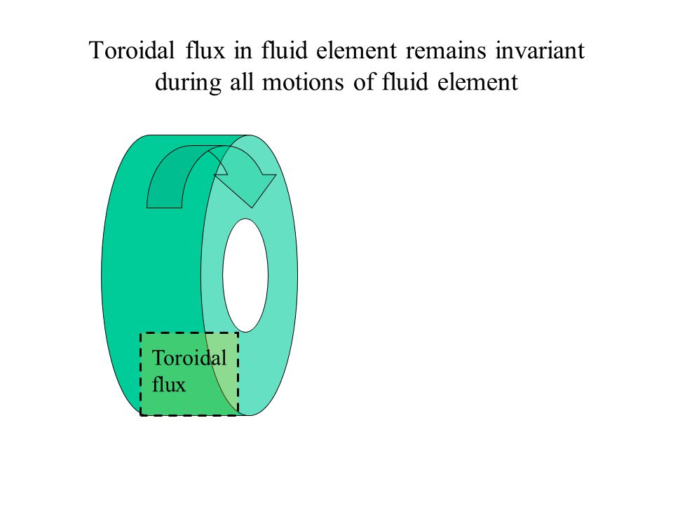 Toroidal flux in fluid element remains invariant during all motions of fluid element