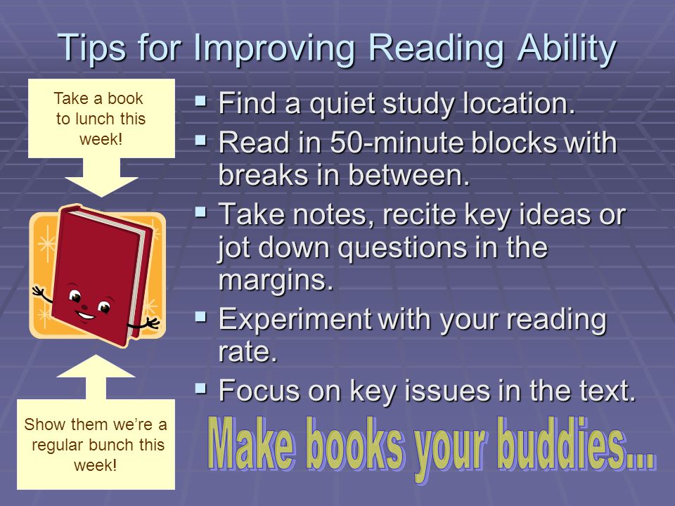 Tips for Improving Reading Ability
