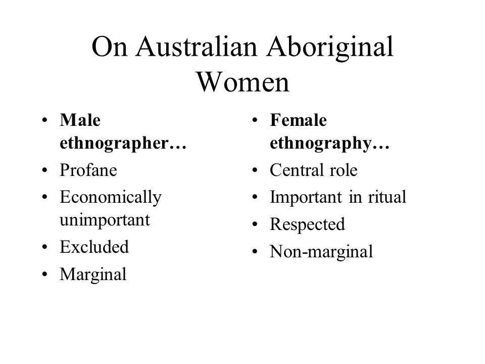 On Australian Aboriginal Women