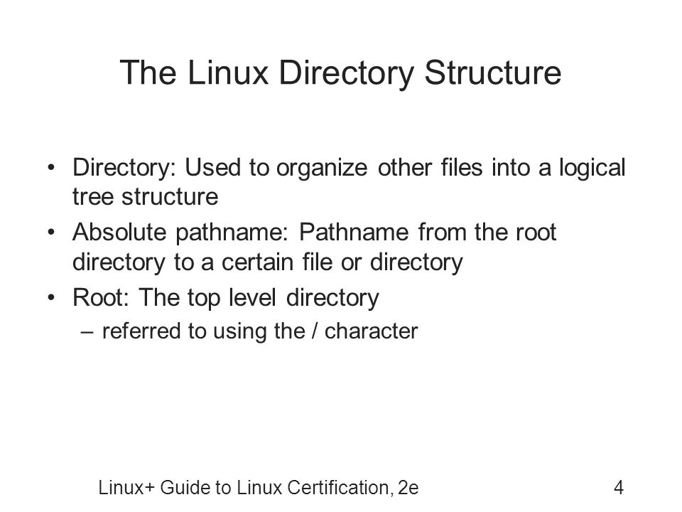 The Linux Directory Structure