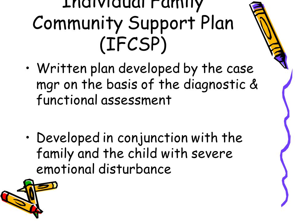 Individual Family Community Support Plan (IFCSP)