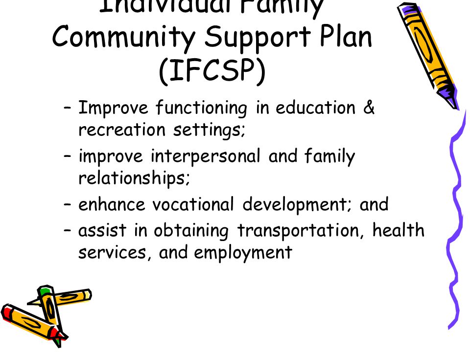 Individual Family Community Support Plan (IFCSP)