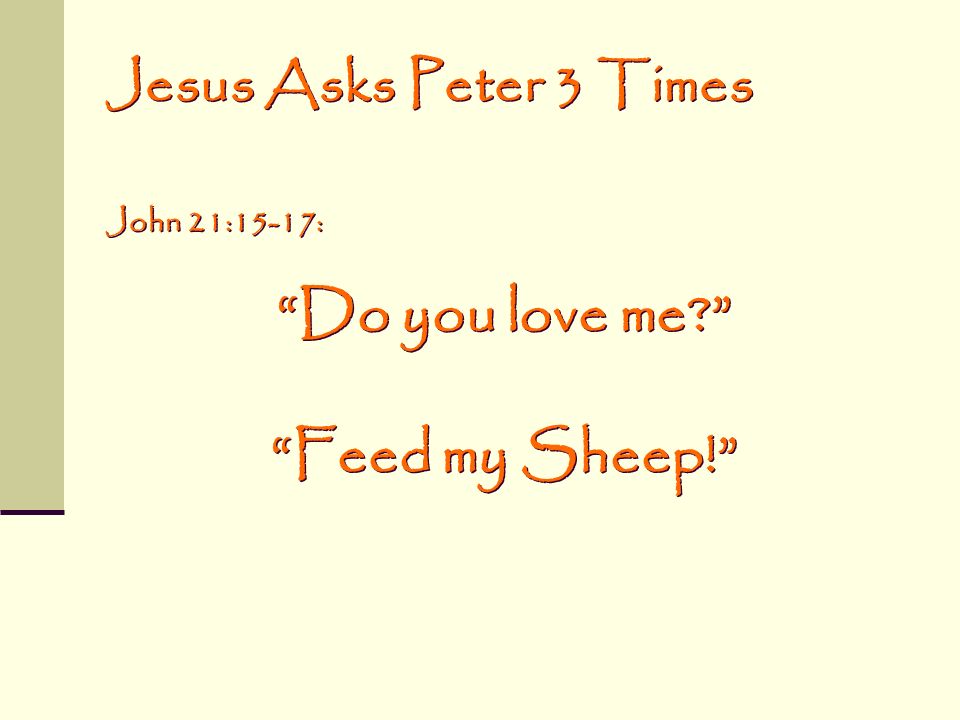 Do you love me Feed my Sheep!