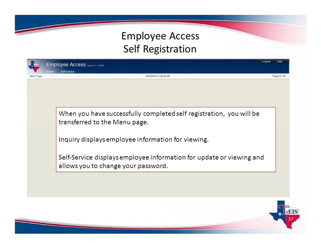 Employee Access Self Registration