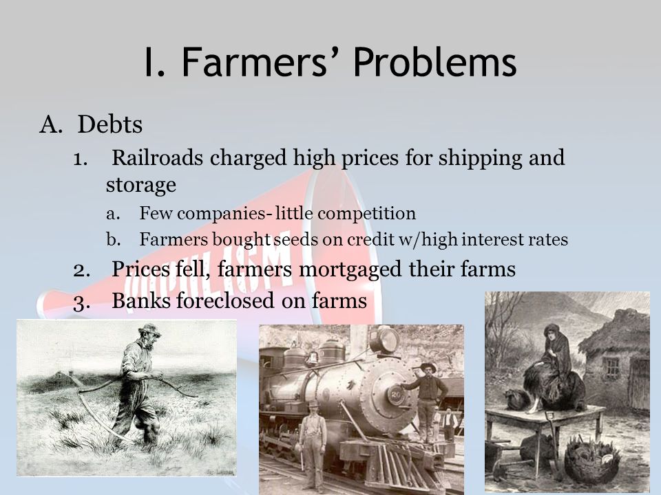 I. Farmers’ Problems Debts