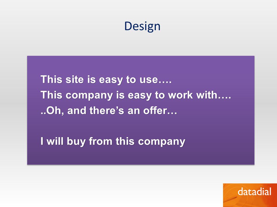 Design This site is easy to use…. This company is easy to work with….