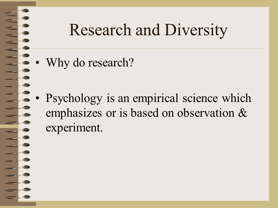 Research and Diversity