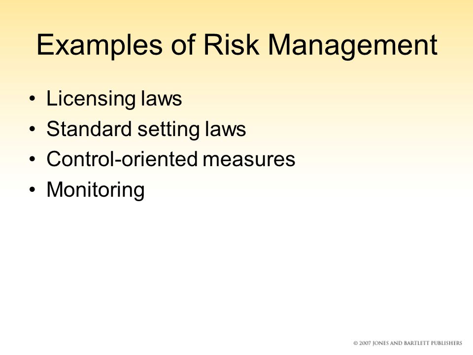 Examples of Risk Management