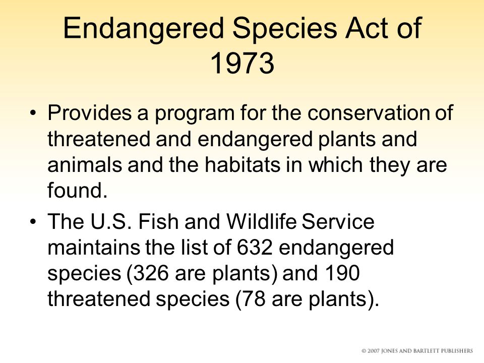 Endangered Species Act of 1973