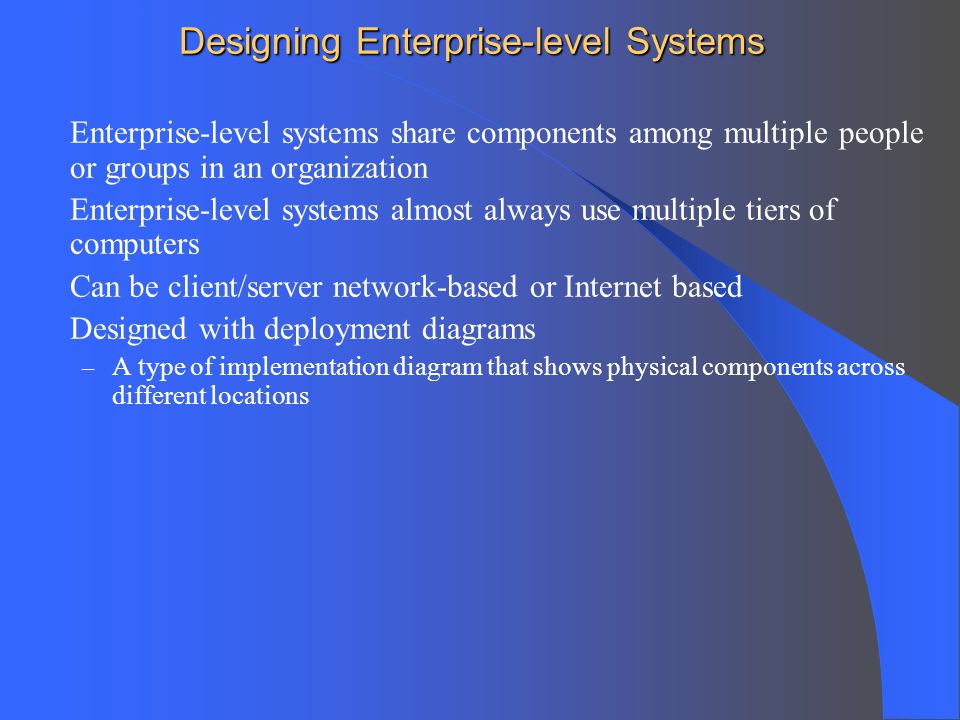 Designing Enterprise-level Systems
