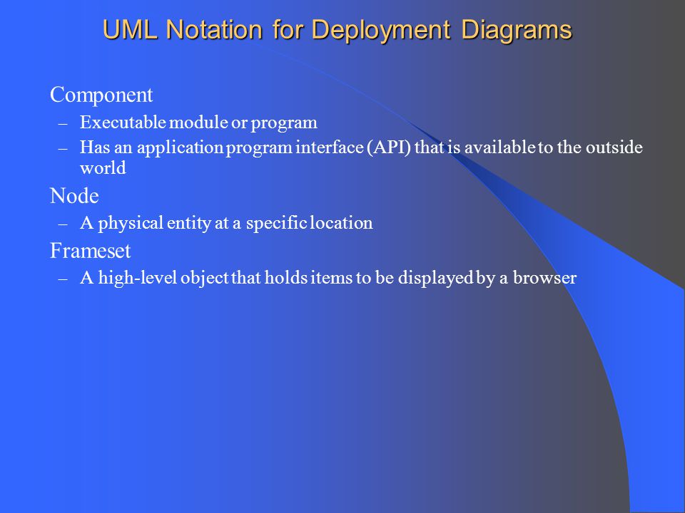 UML Notation for Deployment Diagrams
