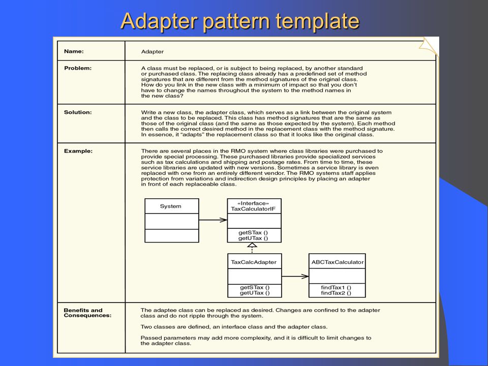 Adapter pattern template