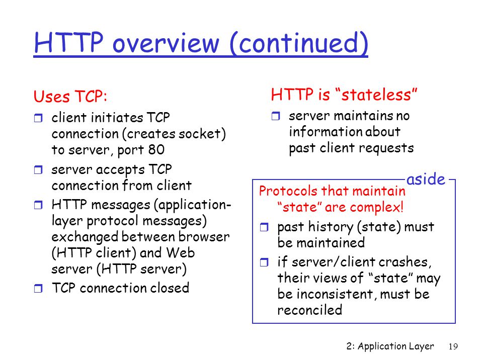 HTTP overview (continued)