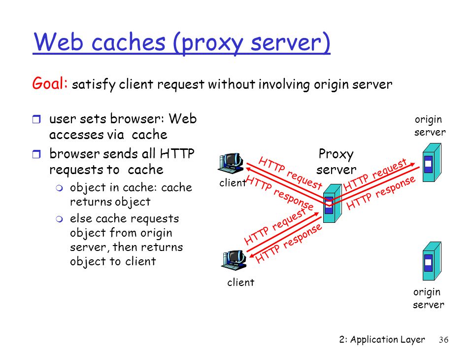 Web caches (proxy server)
