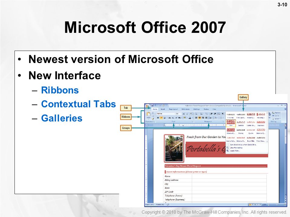 Microsoft Office 2007 Newest version of Microsoft Office New Interface