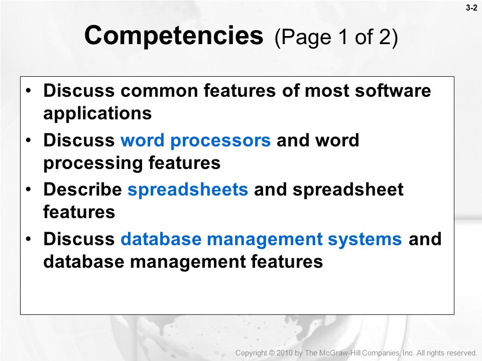 Competencies (Page 1 of 2)