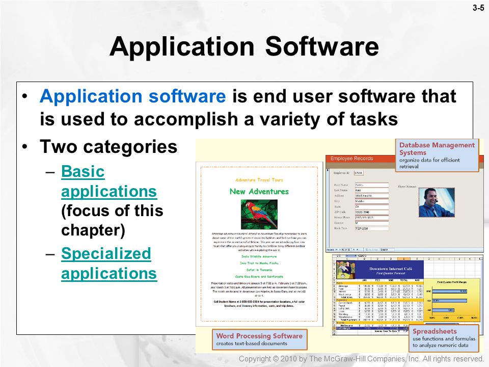 Application Software Application software is end user software that is used to accomplish a variety of tasks.