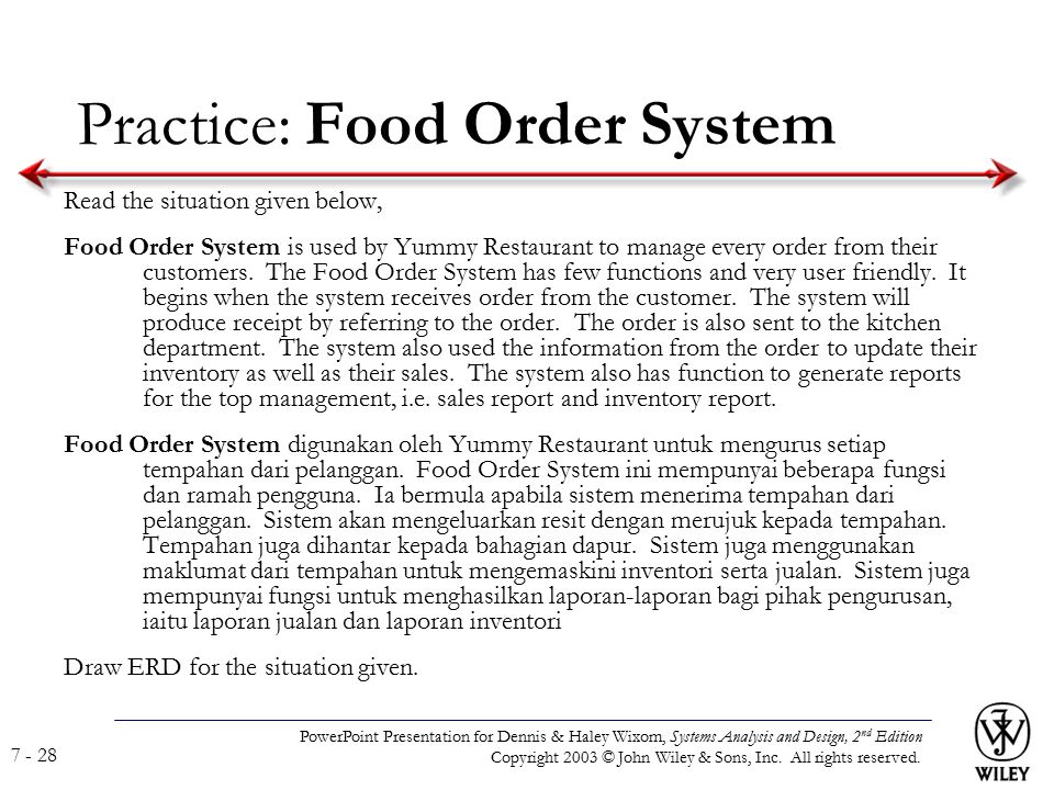 Practice: Food Order System