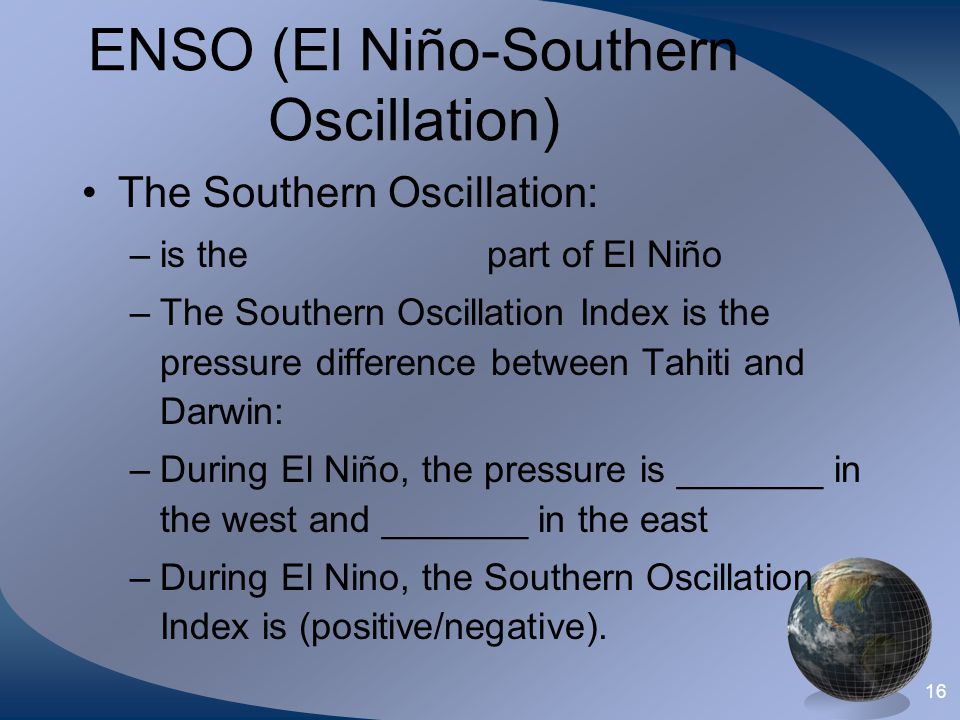 ENSO (El Niño-Southern Oscillation)