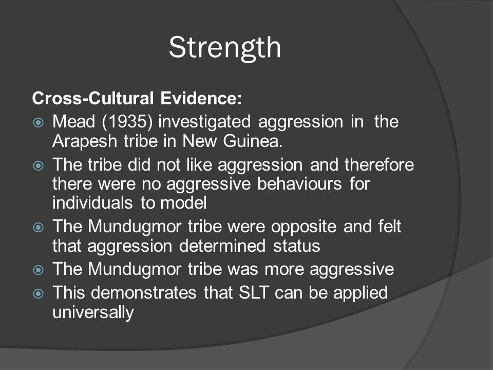 Strength Cross-Cultural Evidence: