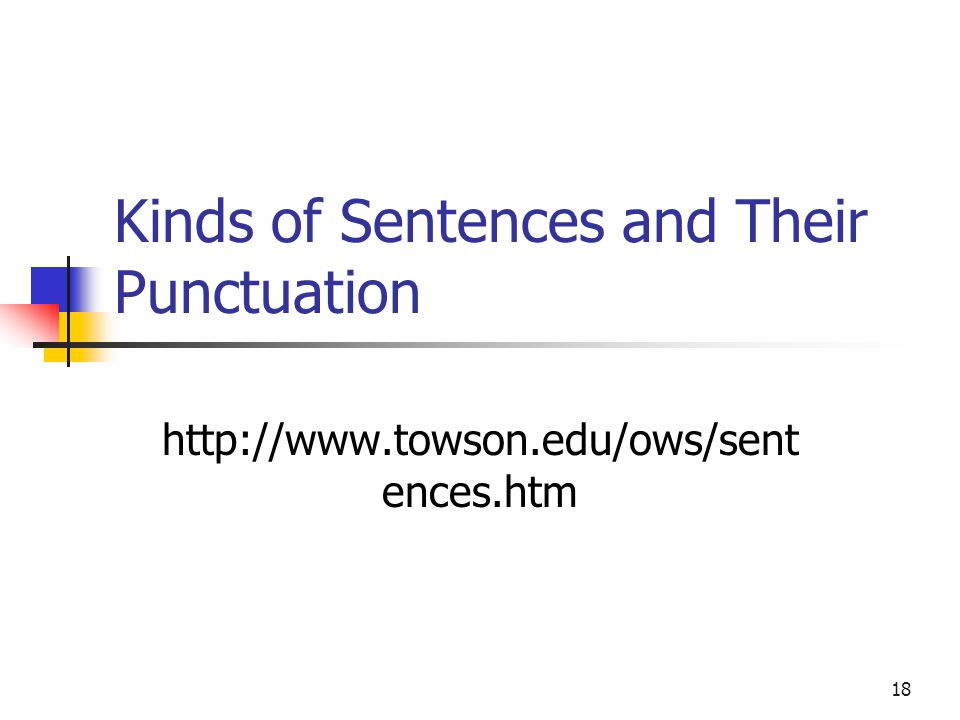 Kinds of Sentences and Their Punctuation