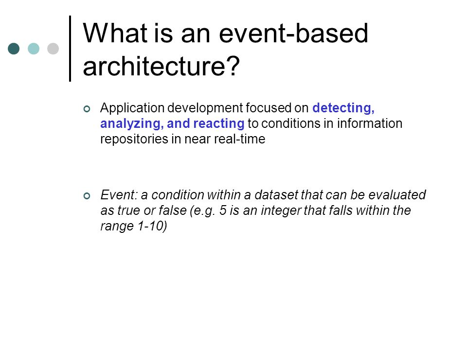 What is an event-based architecture