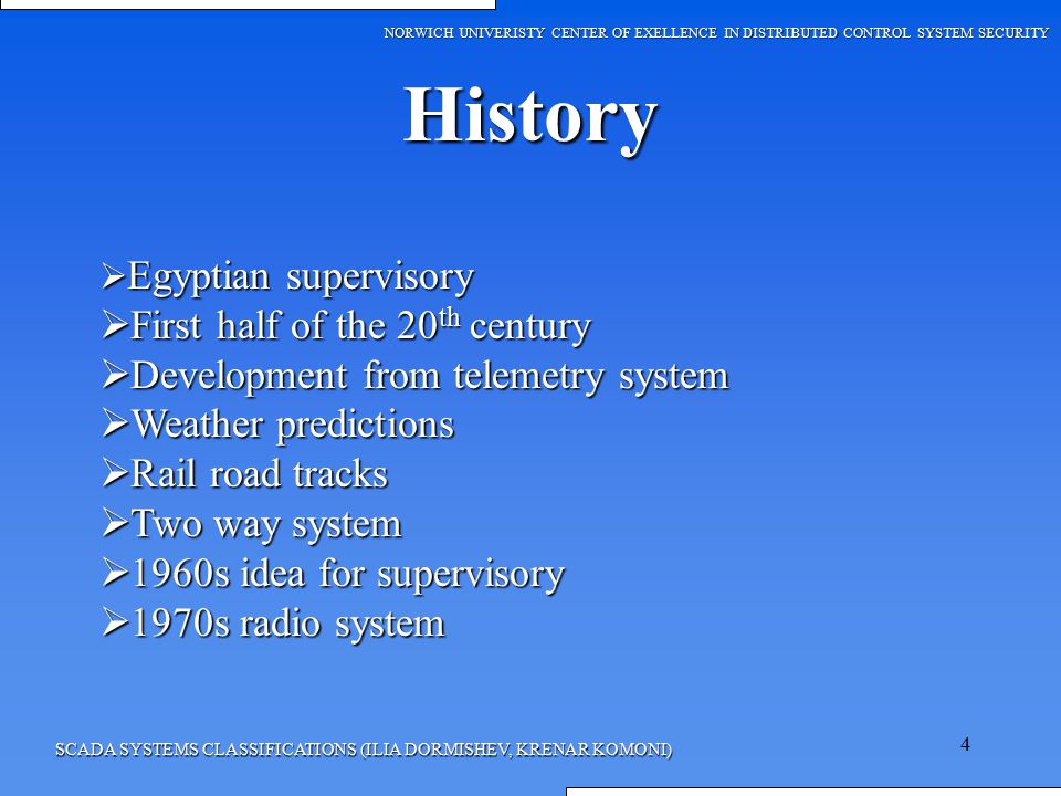 History First half of the 20th century