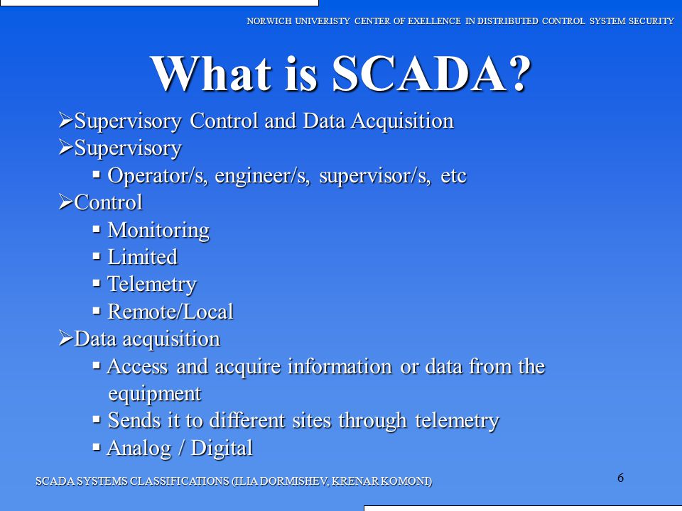 What is SCADA Supervisory Control and Data Acquisition Supervisory