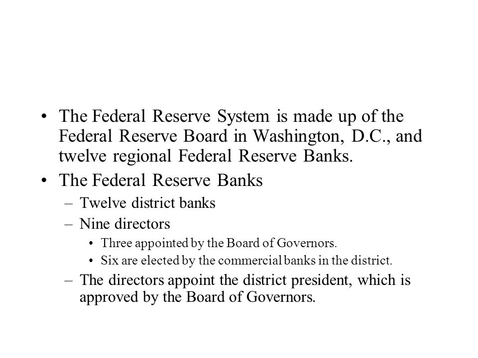 The Federal Reserve Banks