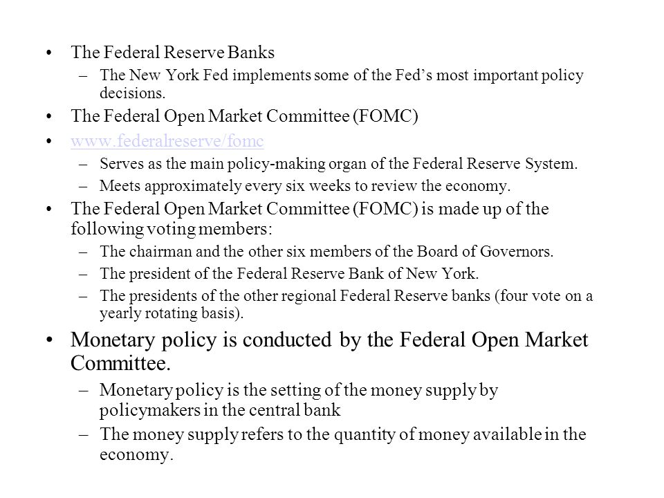 The Fed’s Organization