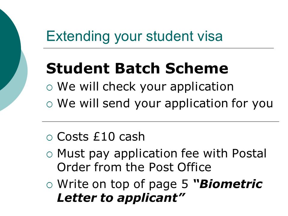 Extending your student visa