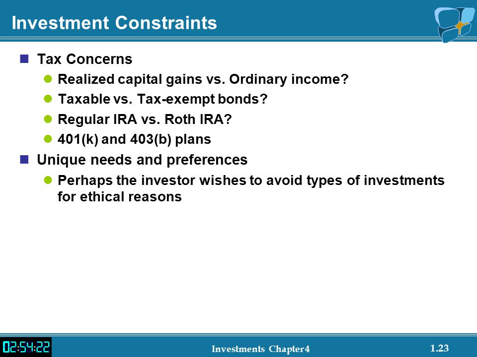 Investment Constraints