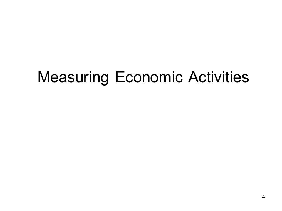 Measuring Economic Activities