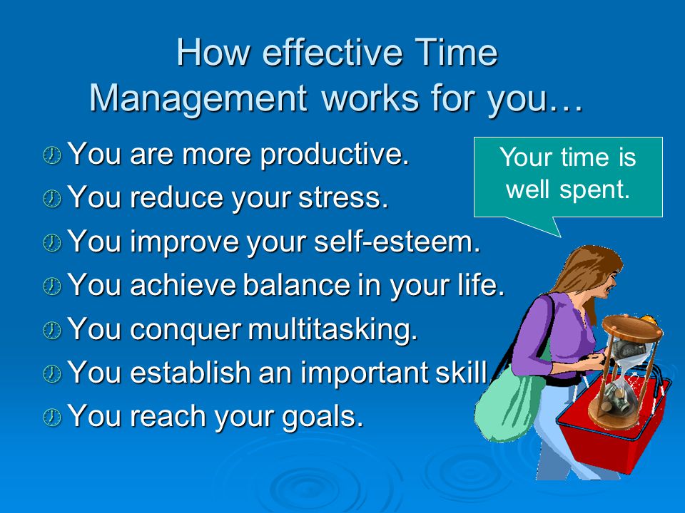 How effective Time Management works for you…