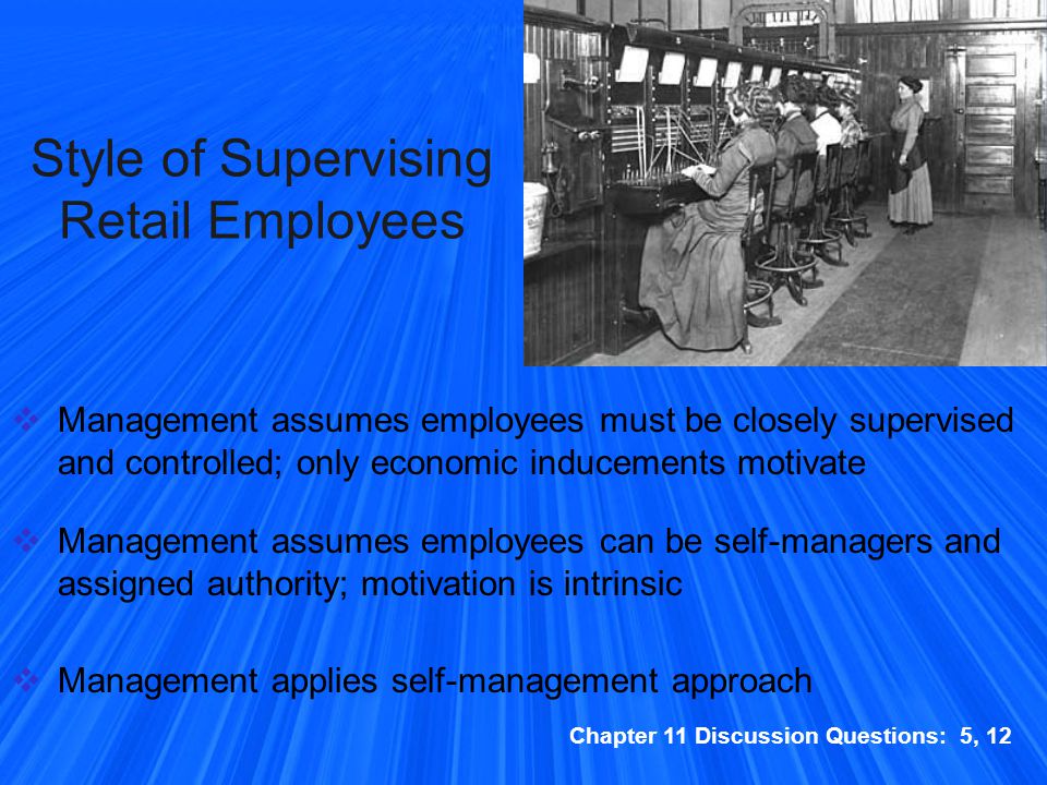 Style of Supervising Retail Employees