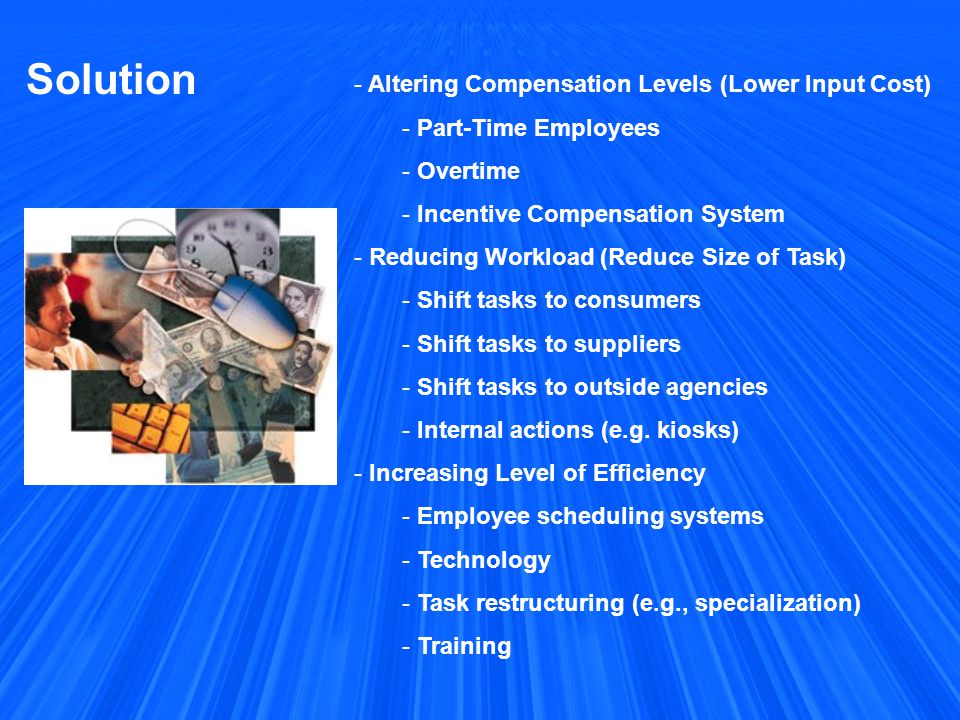 Solution Altering Compensation Levels (Lower Input Cost)
