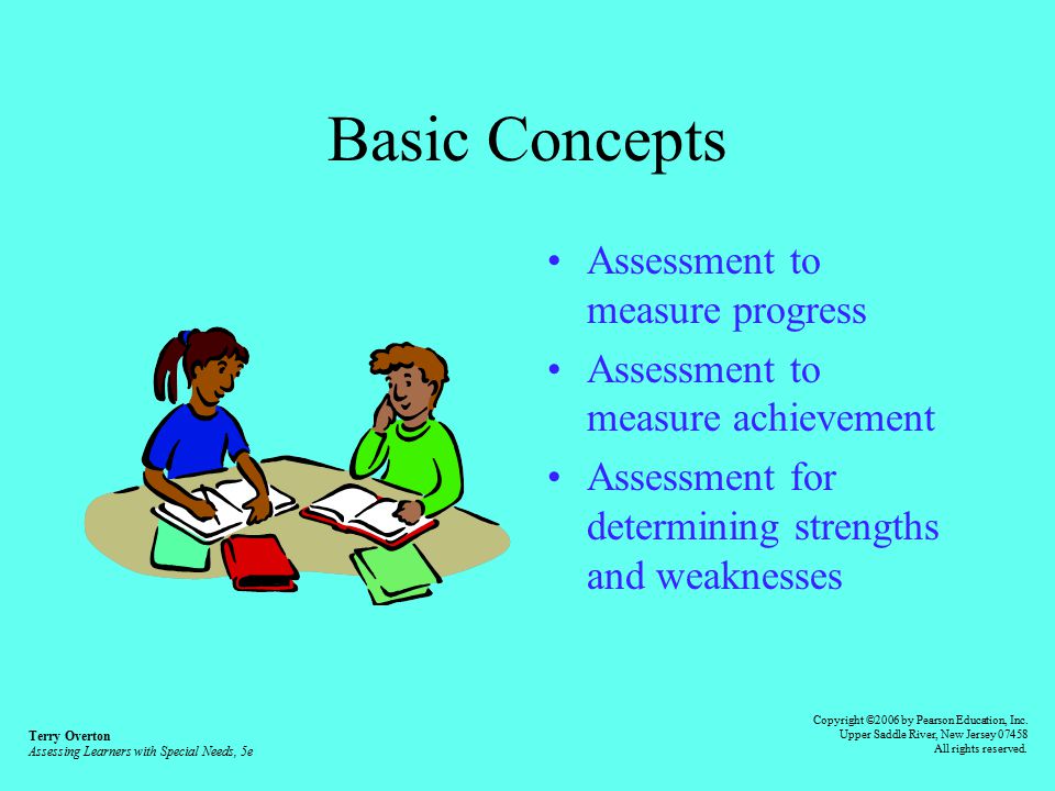 Basic Concepts Assessment to measure progress