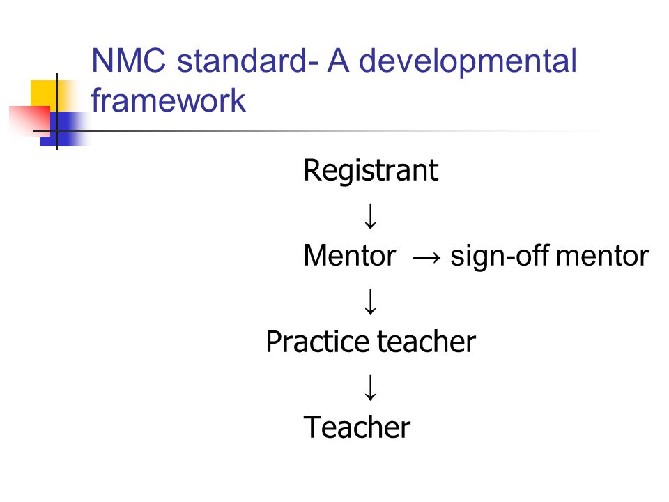 NMC standard- A developmental framework