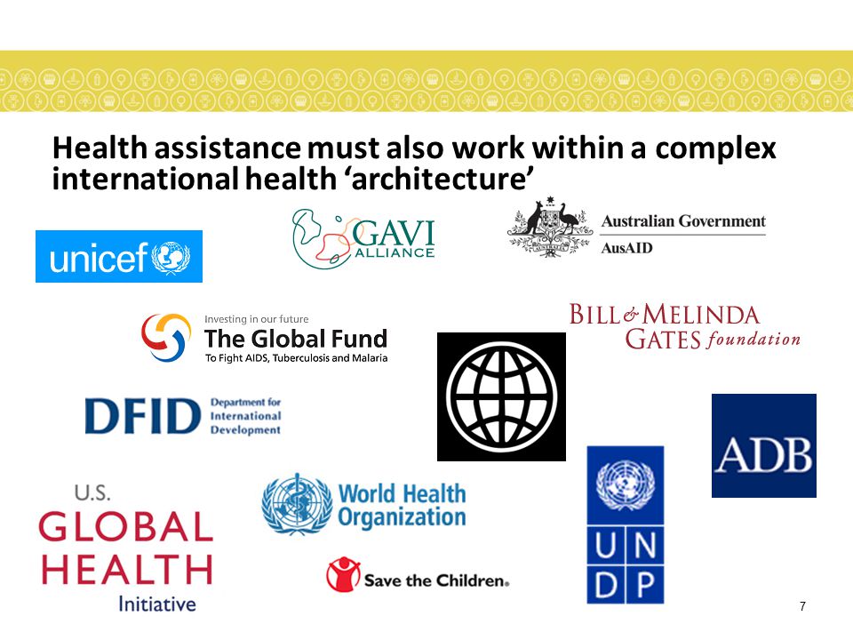 Health assistance must also work within a complex international health ‘architecture’